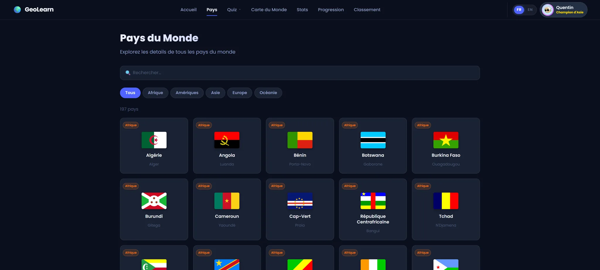 GeoLearn — capture 2 sur 10