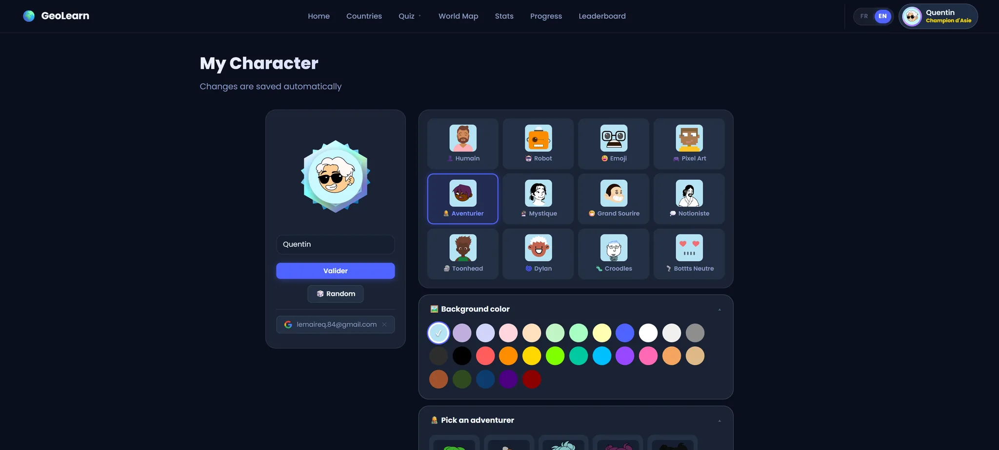 GeoLearn — capture 8 sur 10